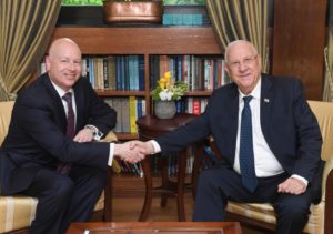 President Rivlin with Jason Greenblatt photo credit Mark Neiman GPO