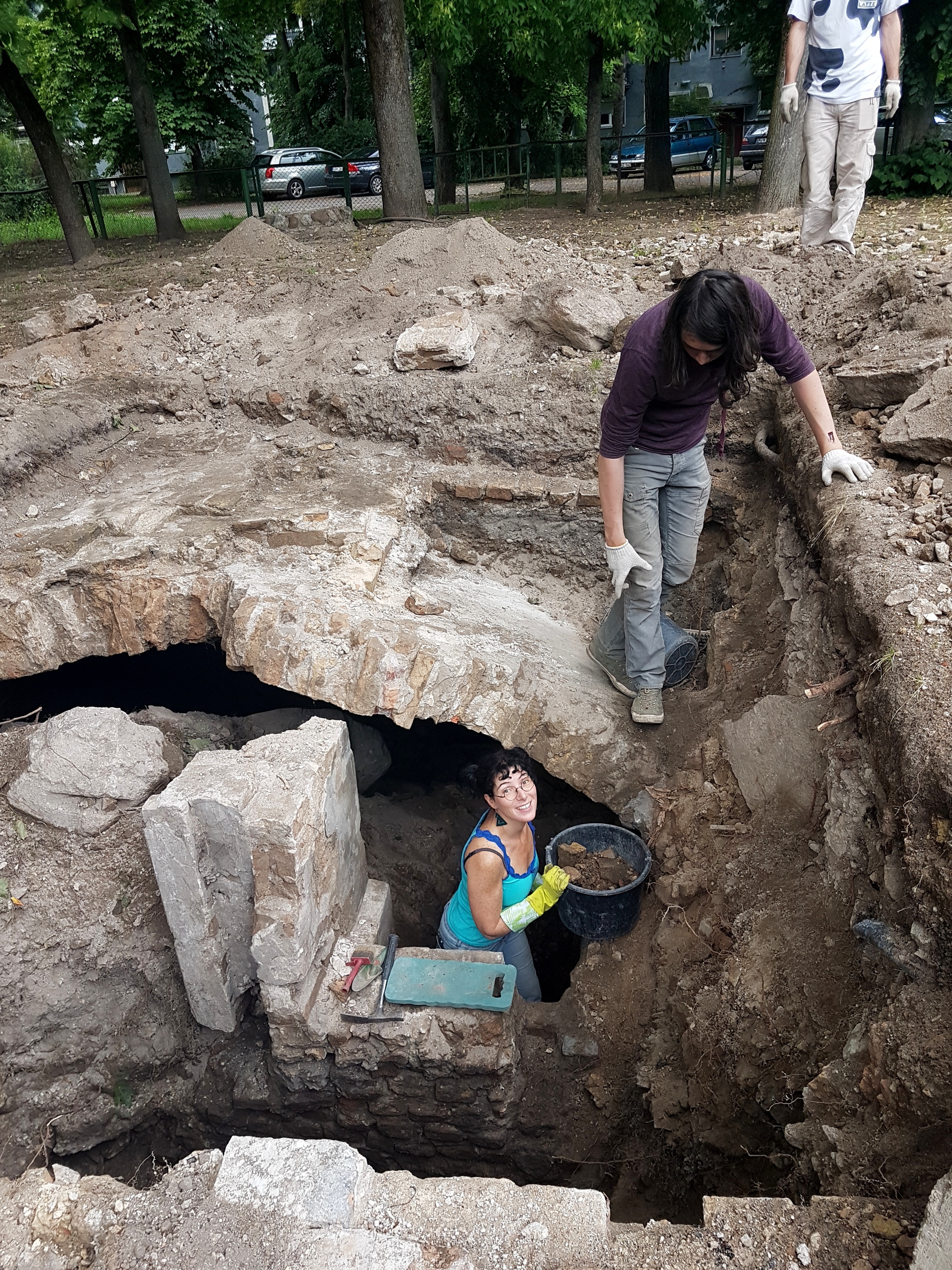 Excavations of the Great Synagogue in Vilna Photo credits Jon Seligman and Loic Salfati