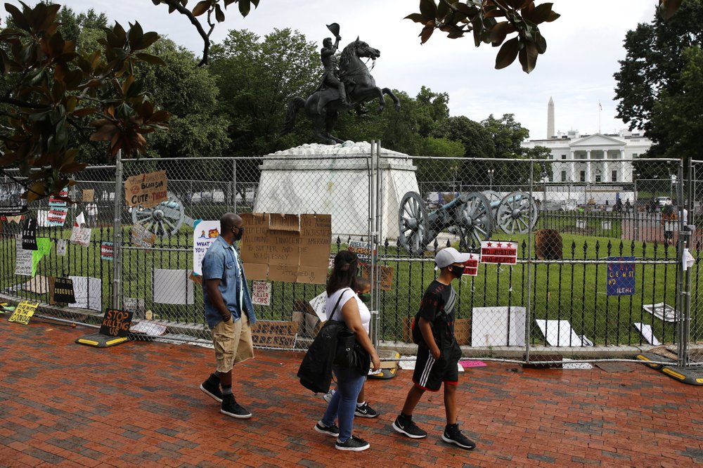 Protestors, police clash over Andrew Jackson statue in Washington DC