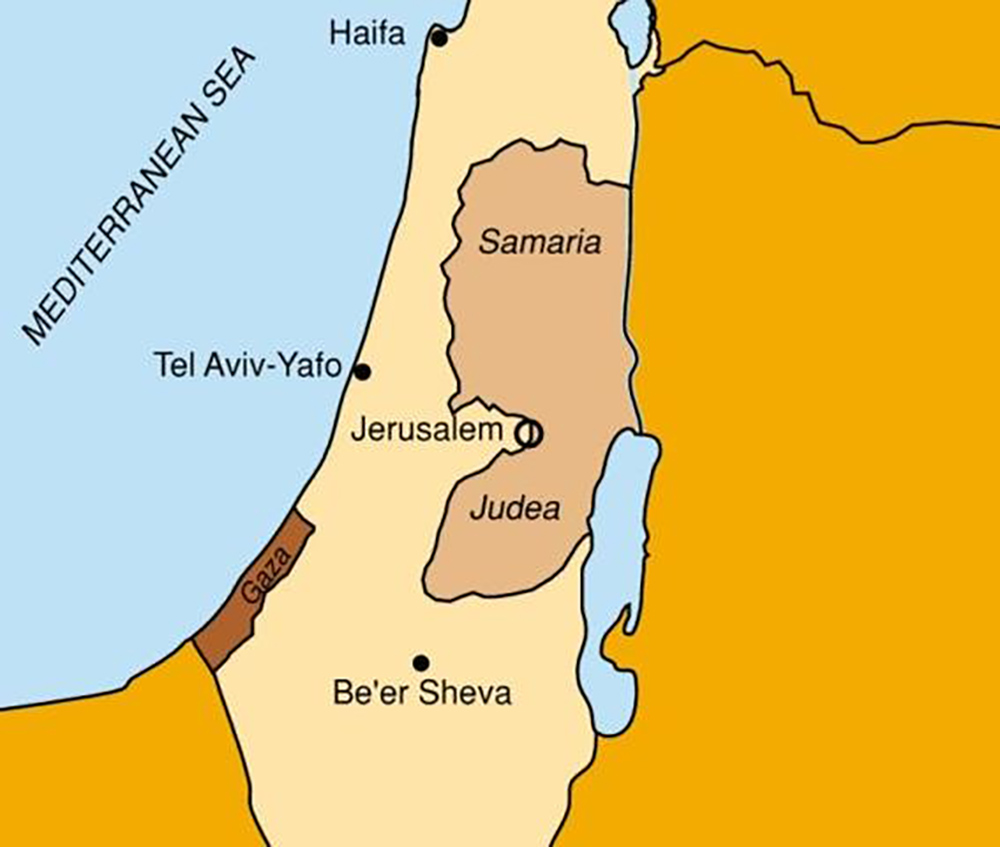 map showing judea and samaria        <h3 class=