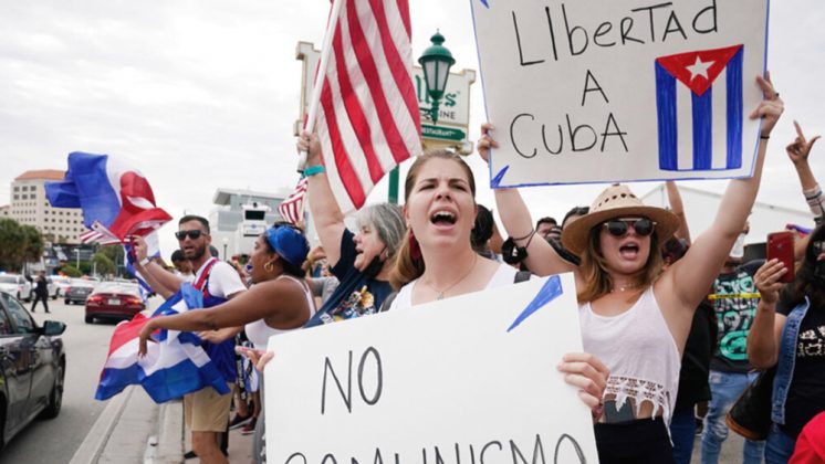 Cuban Exiles Rally At Versailles Restaurant In Miami’s Little Havana ...